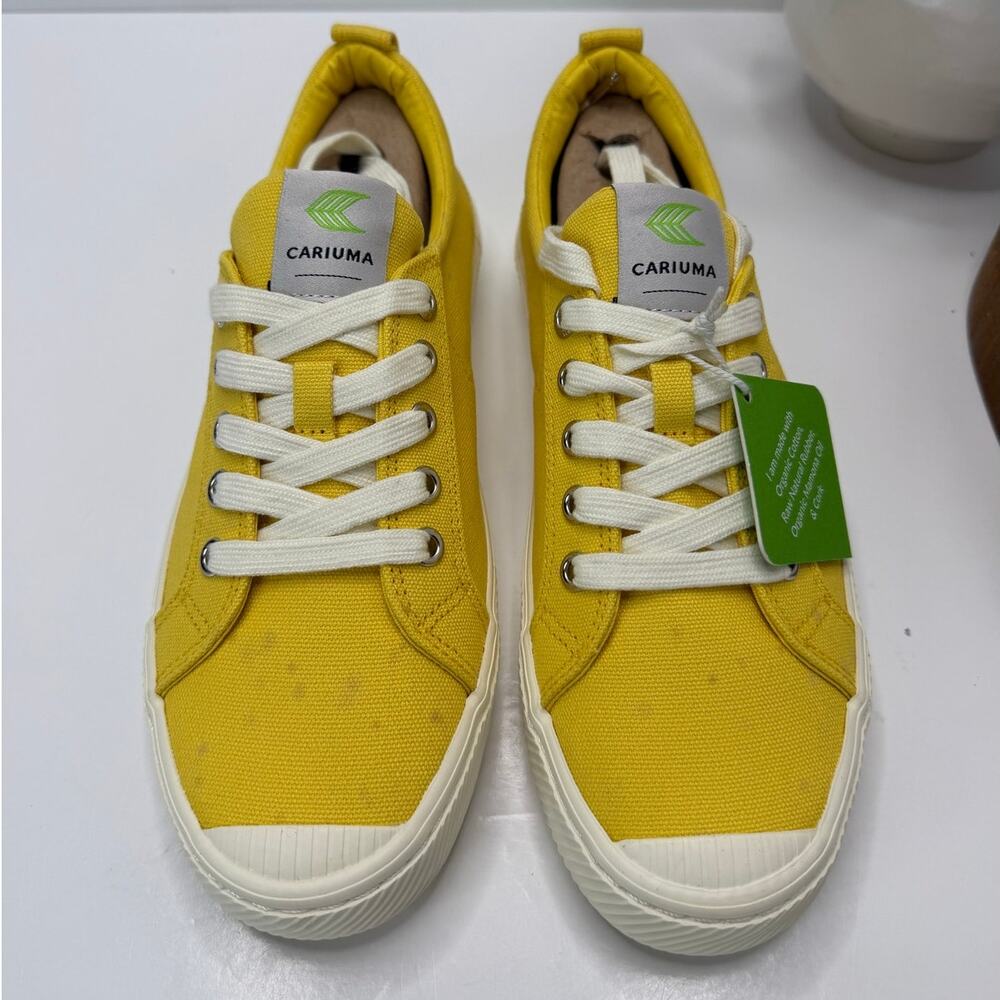 Cariuma OCA Low Casual Canvas Sneaker Yellow Women's 8.5 NWB FLAW - Picture 5 of 10